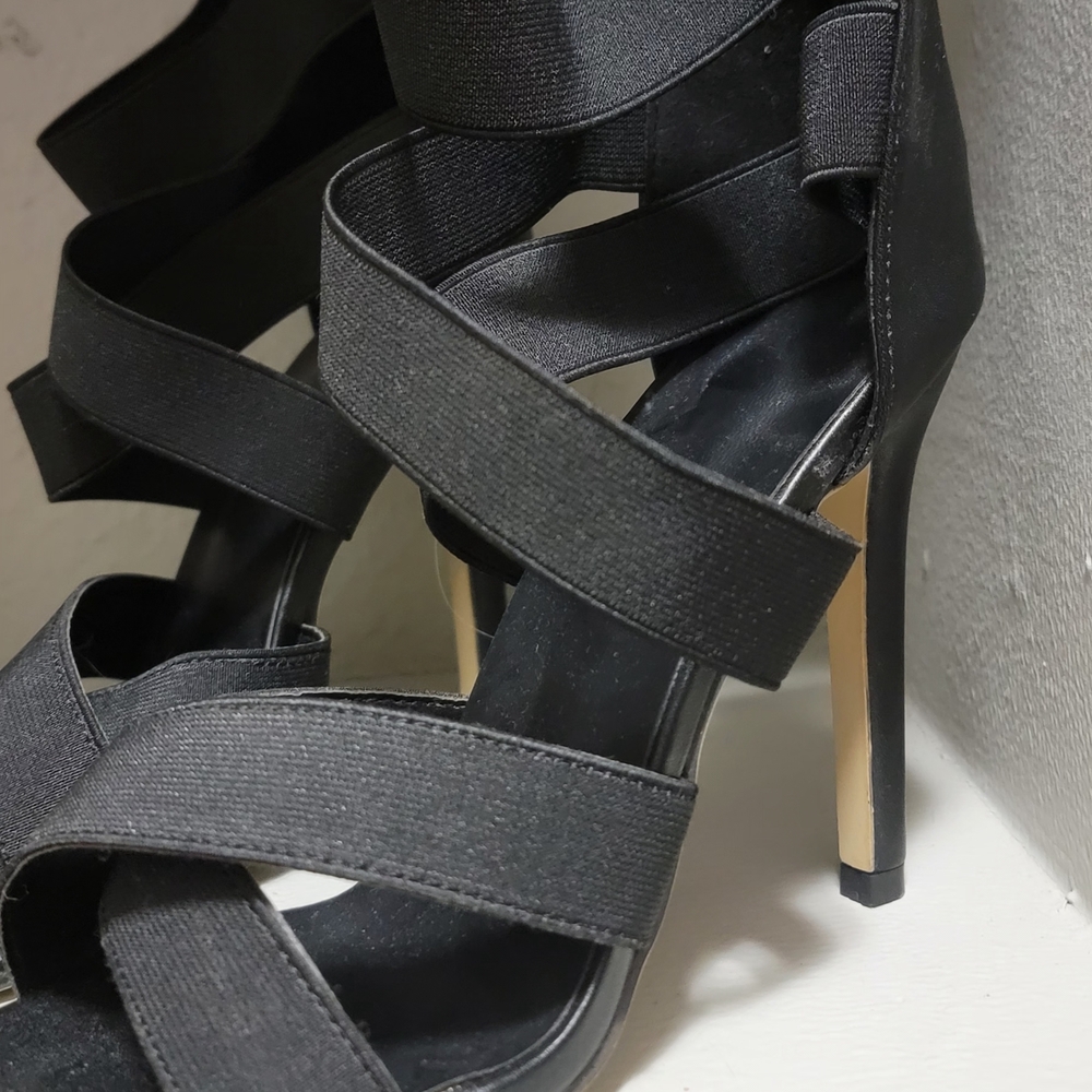 Elegant Black Strappy Heels